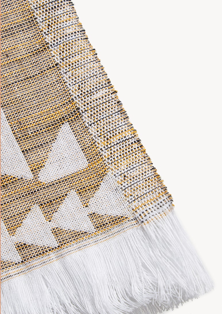 Zipolite Jacquard-Strandtuch Senfgelb / Vorbestellung