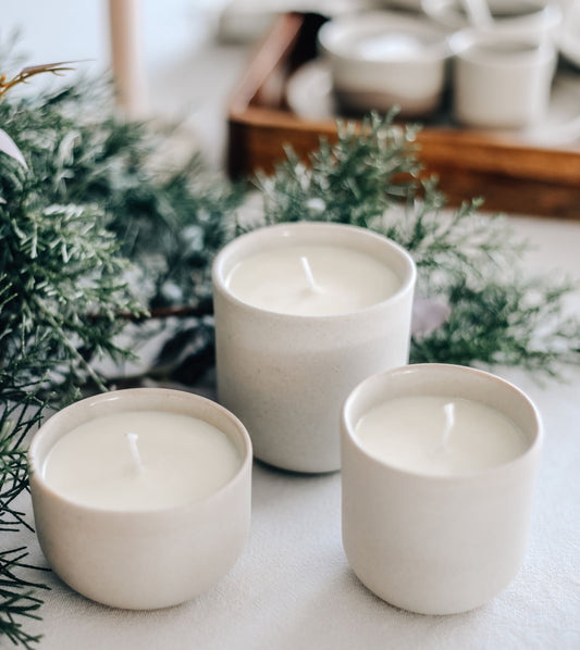 NEW!! Natural orange soy candle - in handmade Marga cups