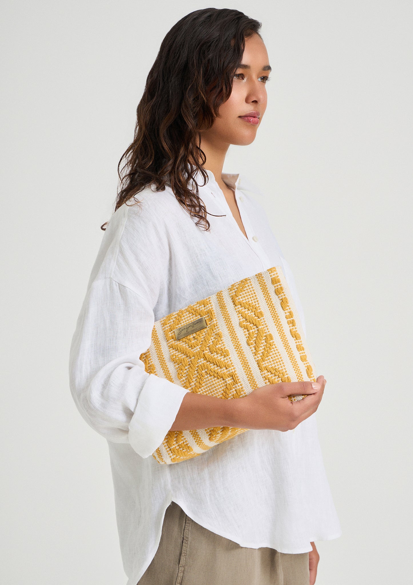 Sorrento Midi Clutch Senfgelb / Vorbestellung