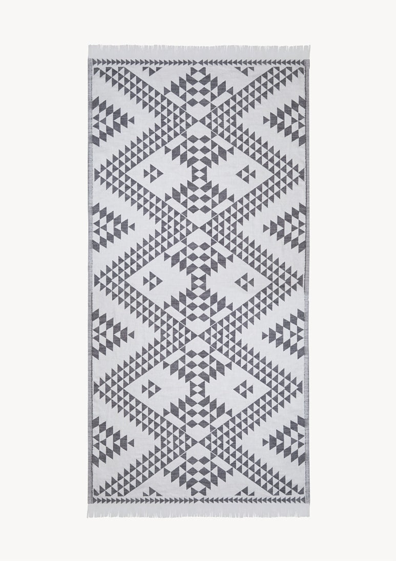 Zipolite Jacquard Strandtuch schwarz / Vorbestellung