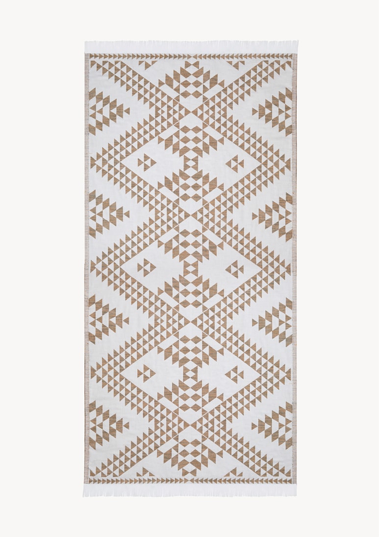 Zipolite Jacquard-Strandtuch Senfgelb / Vorbestellung